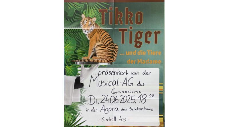 Einladung zur Aufführung der Musical-AG