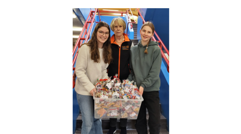 Übergabe der Tütchen an die Uetzer Tafel